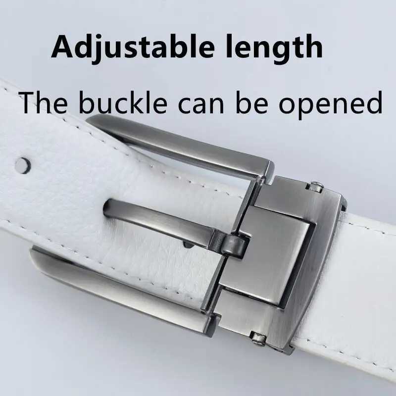 Korean version golf white belt buckle youth pants casual belt original mens and womens belt W250326