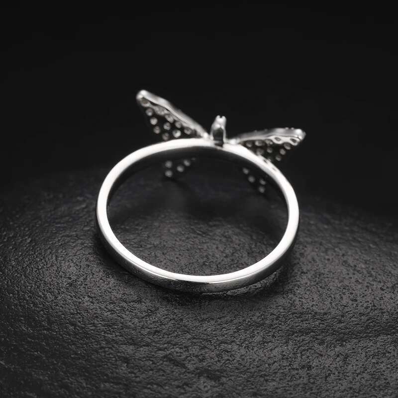TUHE VVS1 Moissanite Rings For Women Silver 925 Rings Butterfly Women Romantic Jewelry Gifts