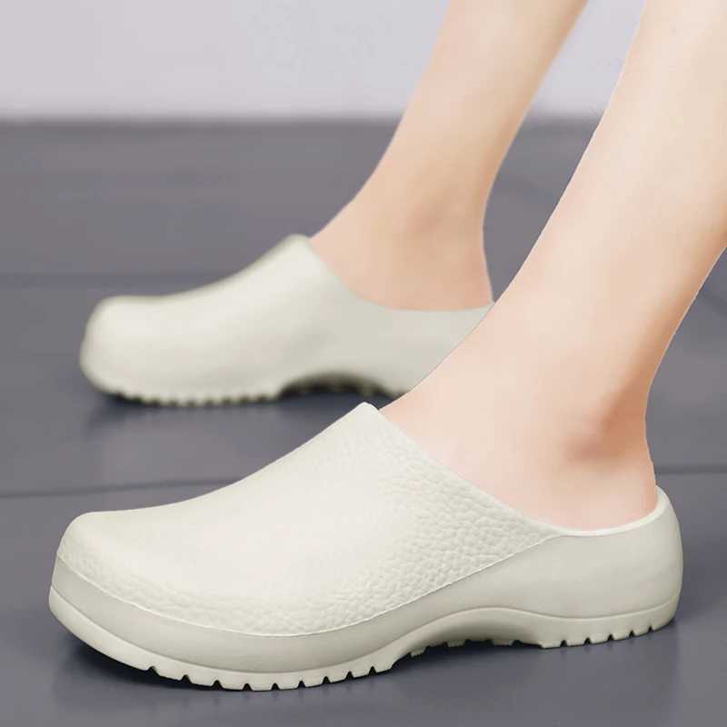 Mens slippers couple garden womens waterproof chef shoes comfortable sandals pet workers outdoor fishing shoesXJ250326