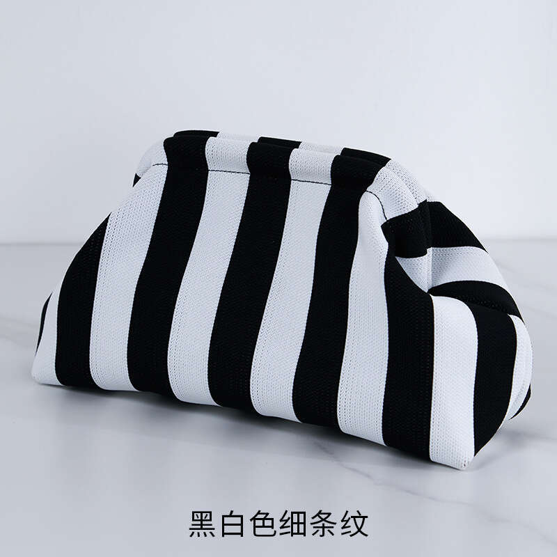 77 Women's beach girl's versatile commuting striped cloud bag, flying woven handbag