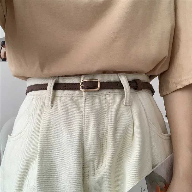 2023 Retro Small Belt Womens Black Simple Womens Pants Belt Decoration Womens Dress Set Jeans Belt W250326