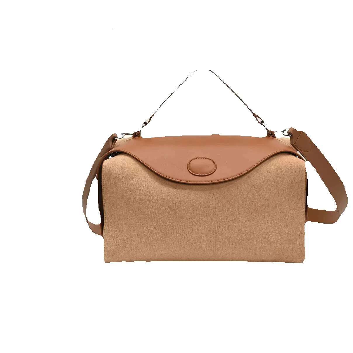 Womens Leather Handbag Designer Fashion Autumn Winter Big Boston Tote Soft Matte Suede Lady Versatile Shoulder Crossbody Bag