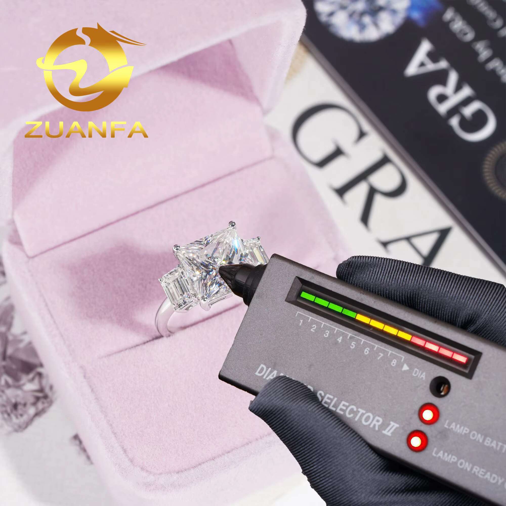 49 Styles Fancy Cut Moissanite Hip Hop Jewelry Engagement Rings Moissanite 925 Sterling Silver Iced Out Moissanite Diamond Ring