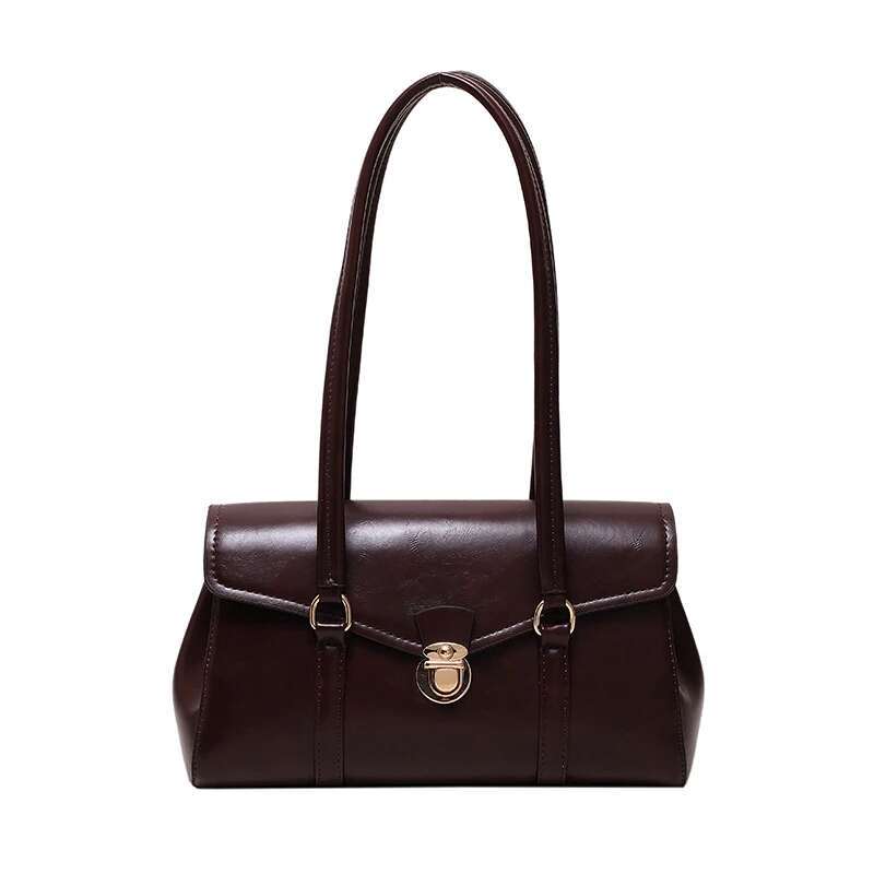 Solid Handbag For Women High Quality Leather Tote Bags 2023 Vintage Trend Shoulder Women's Underarm Bag