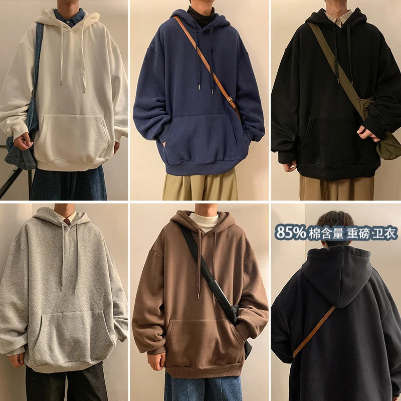 6-Color Spring and Autumn Mens Hoodie Harajuku Fashion Casual Super Large Hoodie Couple Loose Hoodie Sportswear 250324