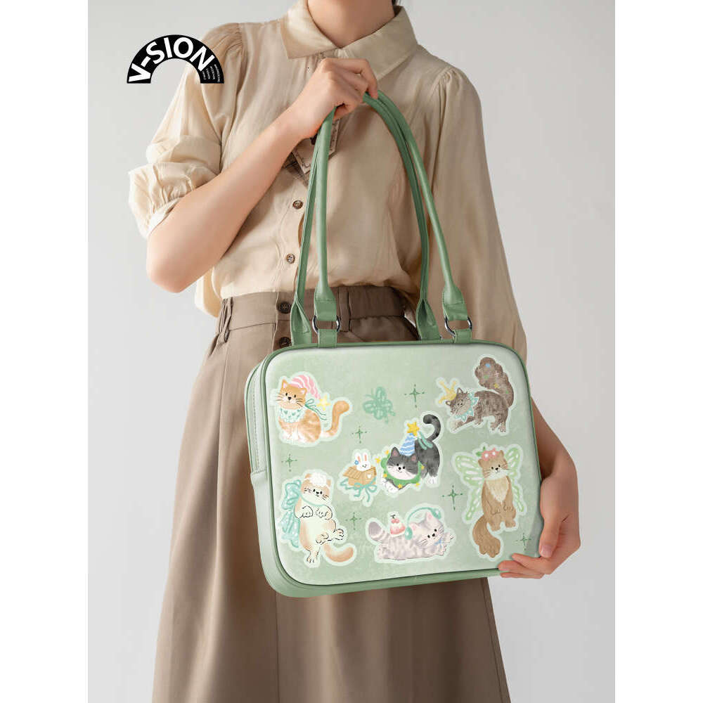 Laptop bag for women, illustrated cartoon butterfly computer handbag, new handheld suitable for Apple 15