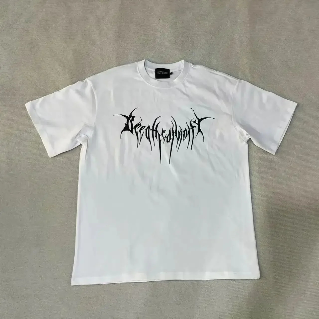 American vintage y2k Style man graphic T Shirts GYM Oversized Tee in Black Gothic street casual couples Whort Wleeves Wear 250324