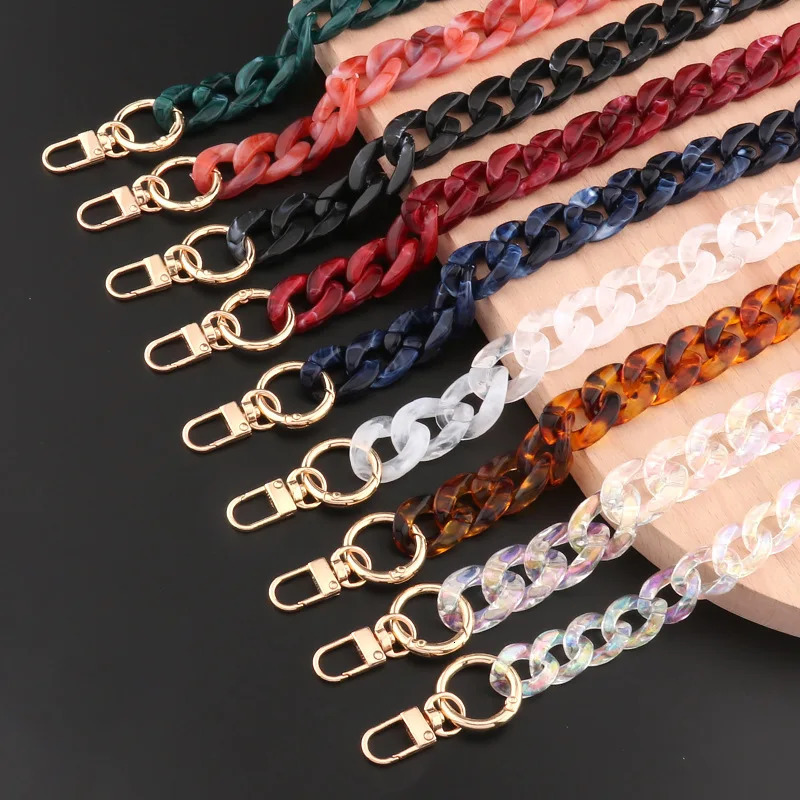 Bag Strap Chain Hand Colored Acrylic Chain Short Chain Bag Strap Handbag Chain Can Be Single Shoulder Crossbody Shoulder Strap 250324