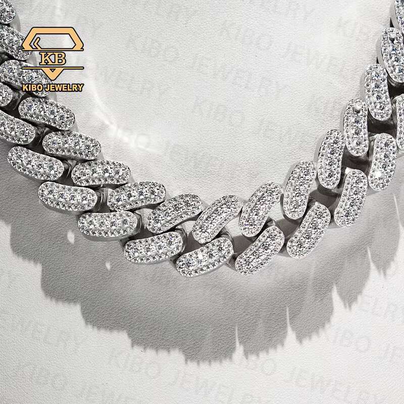 Big Chains VVS Moissanite 925 Sterling Silver 22mm Diamond Moissanite Heavy Hip Hop Jewelry Cuban Link Chain
