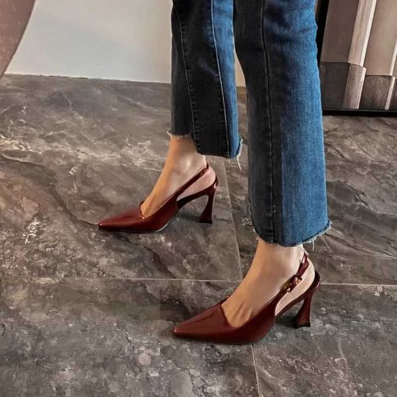 Sharp Pointed Wen Shoe 2025 Fashion New Wen High Heel Versatile Simple Single Shoes Trendy Temperament Wens Sandals Z250326