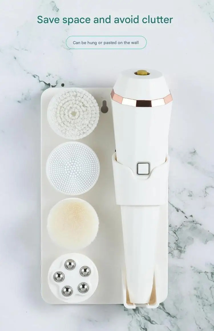 Silicone Facial Cleanser Brush - Rechargeable Vibration Massage ExfoliatingPortable Electric Face Scrubber for Women Skincare 250321