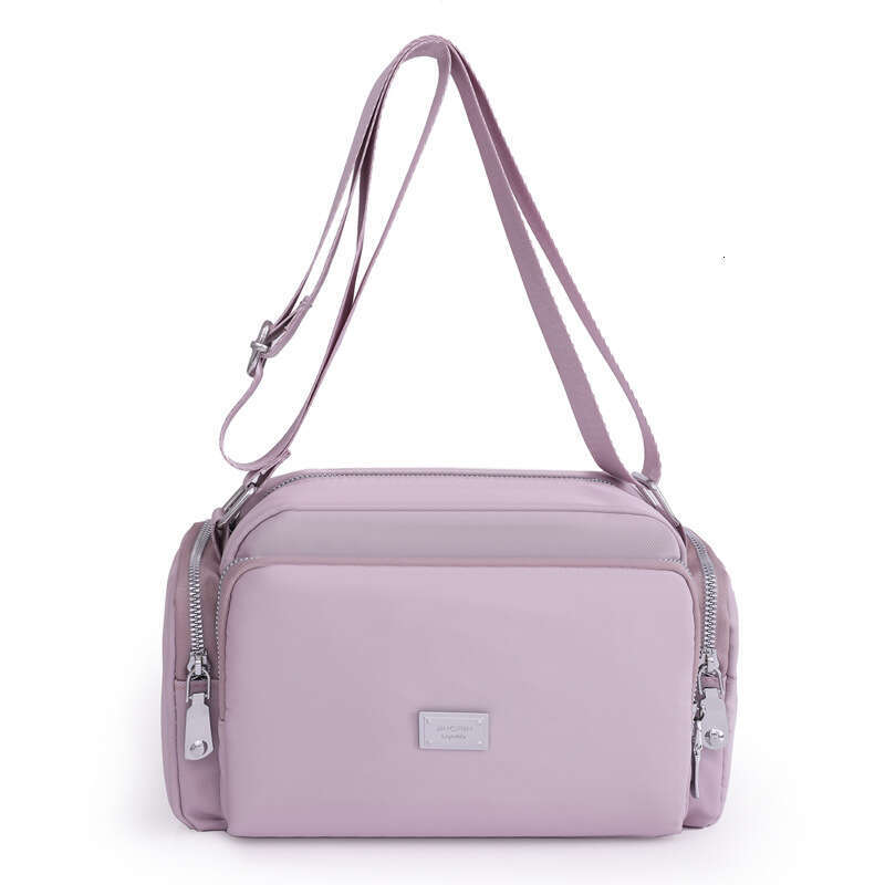 dd New Women's Nylon Fabric Simple and Fashionable Wide Shoulder Strap Crossbody Large Capacity Lightweight Small Square Bag