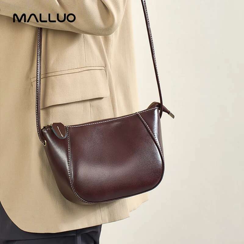 Women's Genuine Cow Leather Shoulder Bags Ladies Fashion Versatile Designer Crossbody Bag Female Shell Handbags For Lady