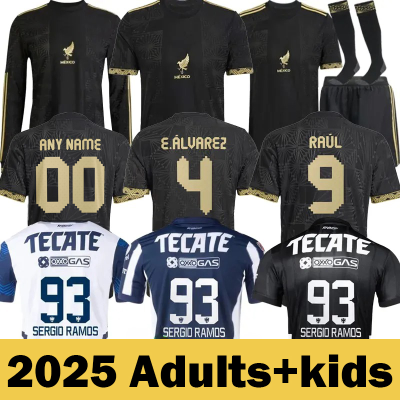 MONTERREY rayados Soccer Jersey 24 25 Fan SERGIO RAMOS 93 BERTERAME VAZQUEZ CANALES 2024 2025 Mexico Gold Cup anniversary version MORENO CORTIZ0 football shirts
