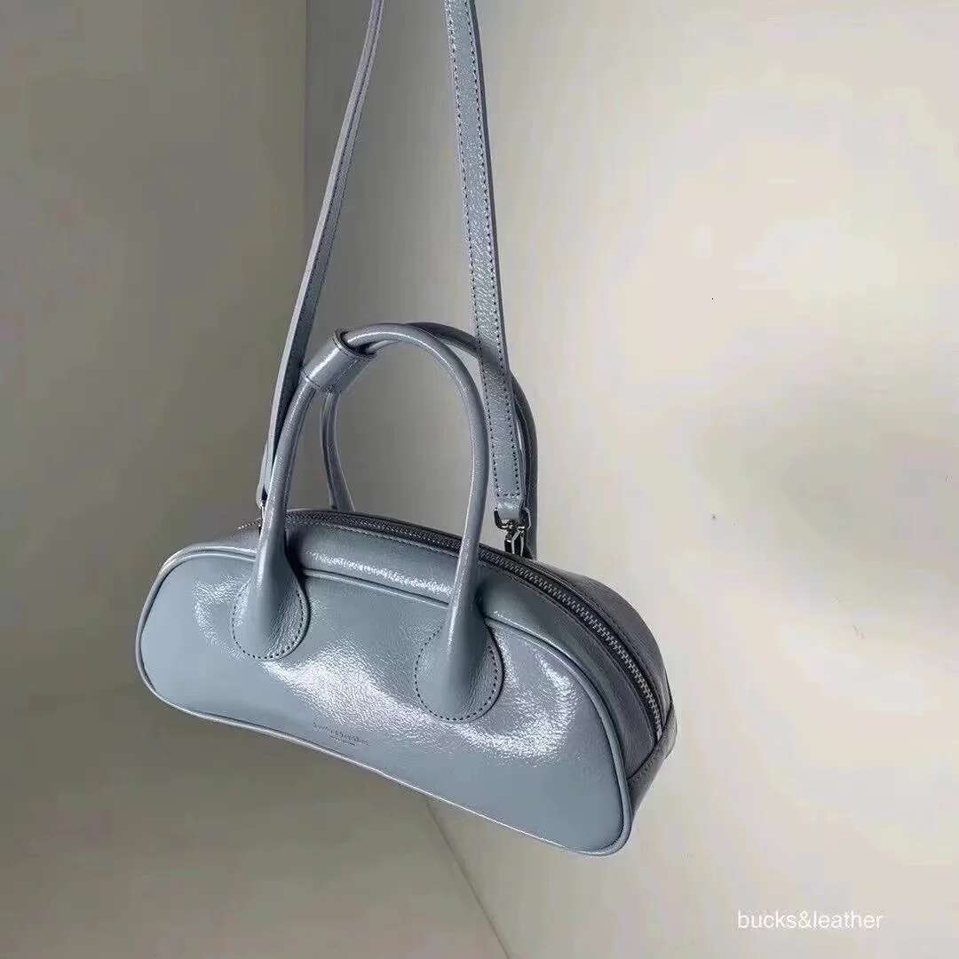 Korean Brand Bucks&Leather Stick Bag With Genuine Leather Temperament, Small Ingot Bag, Single Shoulder And Underarm Crossbody