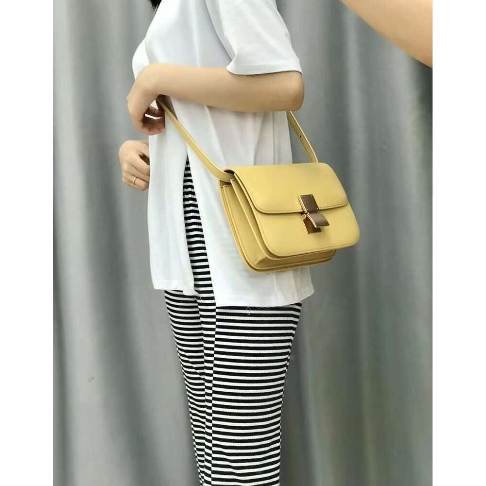 Women's Bags Designer Tofu Bags Square One Shoulder Crossbody Fashion Commuter Top Quality Genuine Leather Women's Bag