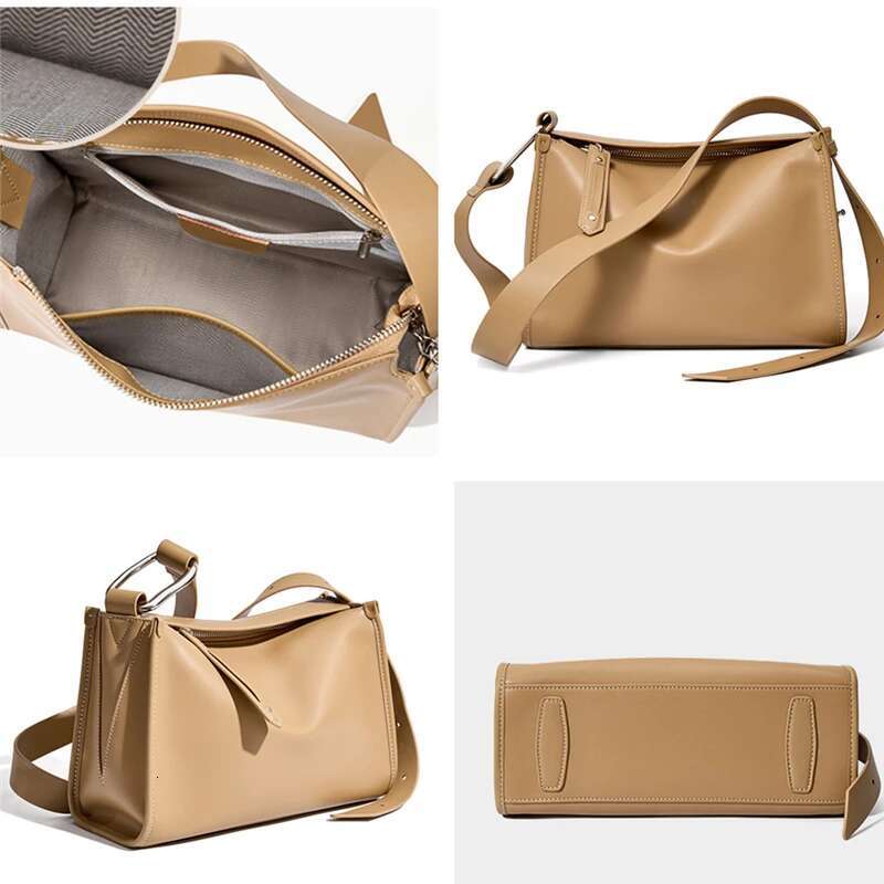 Hifashion Cowhide Genuine Leather Pillow Shoulder Bags For Women 2025 Designer Crossbody Purses Satchel Ladies Handbags