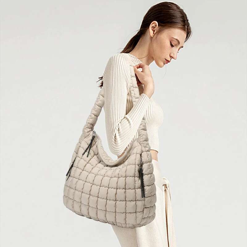 2025 Trend Crossbody For Women Quilted Shoulder Bag Lightweight Padding Cotton Puffy Handbag Hobo