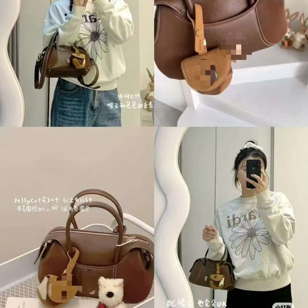 KUNOGIGI/Gulangjiji Baseball Boston Small Matte Leather Handbag Women's Crossbody Bag New Style