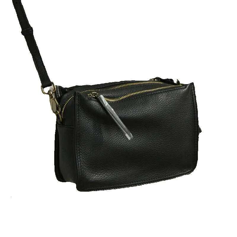 Brand Designer Handbags Small Women Genuine Leather Flap Shoulder Bag Casual Three-Layer Zipper Ladies Crossbody Bags Female