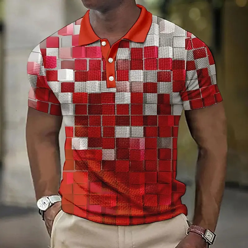 Mens polo Tshirt patch plain weave mens summer clothing casual short sleeved daily street top loose oversized shirt 250326