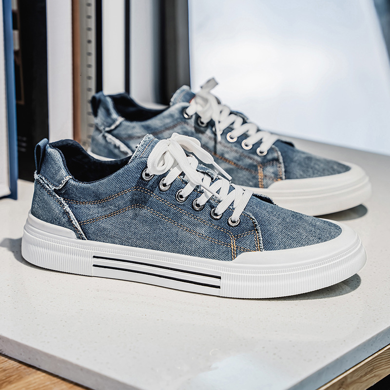 Designer Shoes Personalized Spring And Autumn New Korean Version Fashionable Plus Size Low Top Men's Sports Shoes Casual Denim Single Multifuncti