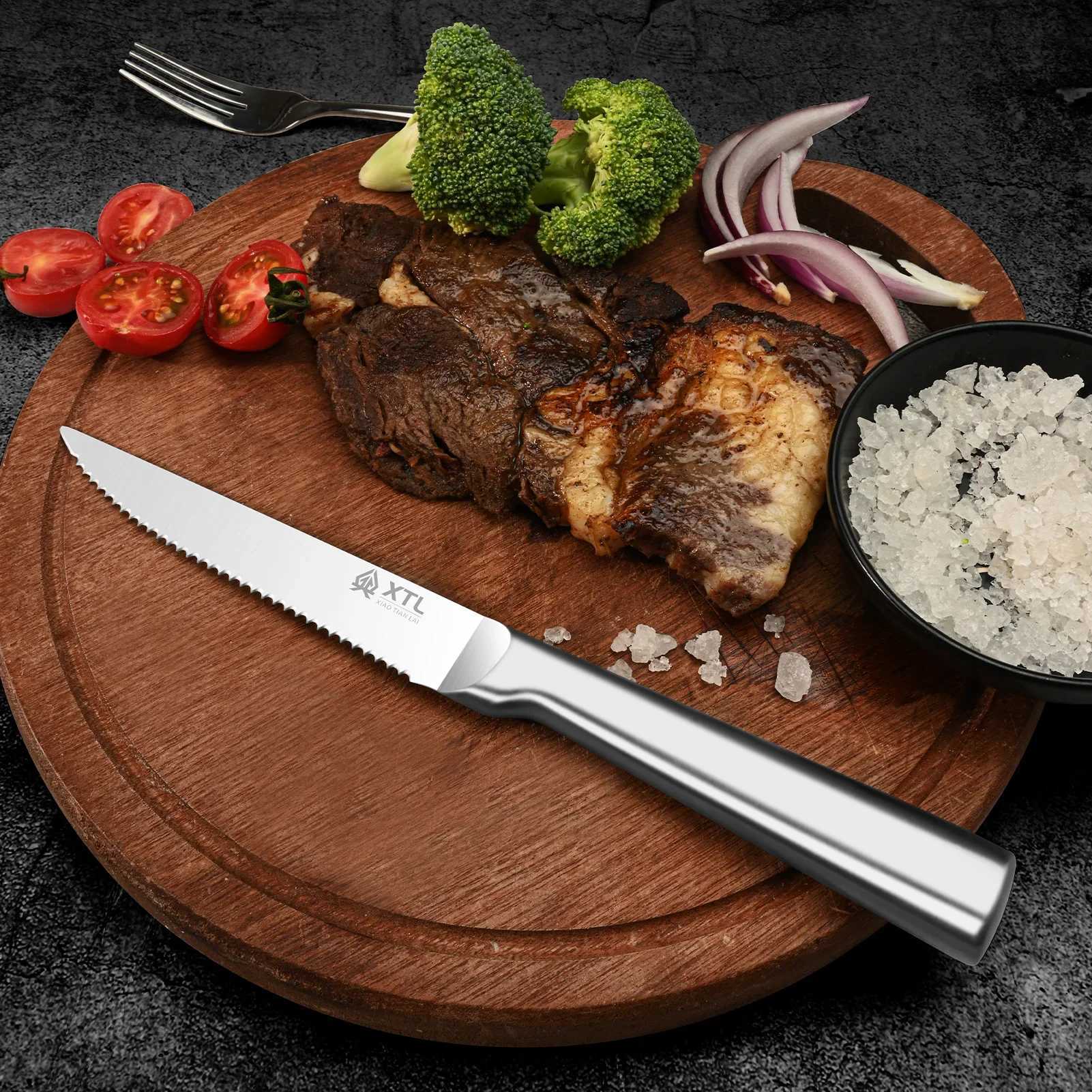 Steak knife set stainless Steel Blade Kitchen Knives Handle Sharp Dinner Knife Meat Cutter bread kitchen knives setC250326