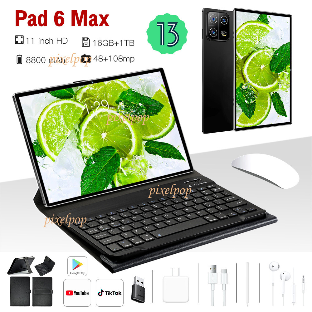 Pad6Max new call Android smart tablet 10.1 "2+32GB front and rear HD cameras Metal case 5G tablet