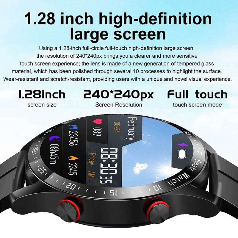 ECGPPG Bluetooth Call Smart Watch Men Laser Health Blood Pressure Fies Watches Man Sports Waterproof Smartwatch free shipping