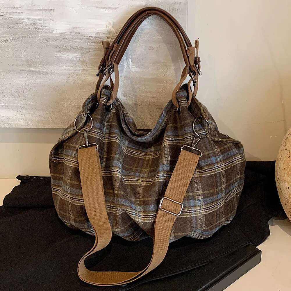 Slouchy Tote Bags Corduroy Casual Handbag Detachable Long Strap Shoulder Women's Large Capacity Crossbody Bag Zipper Satchel