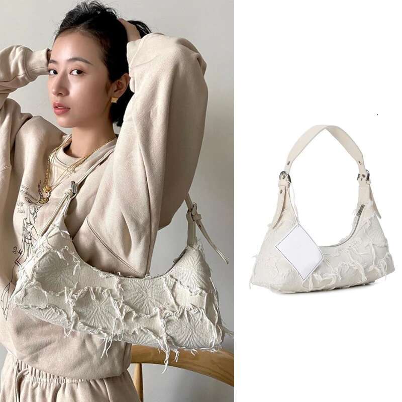 Trendy Patchwork Canvas Underarm Retro Women's Clutch Bag Designer Handbag Shoulder Bags For Women Bolsa de hombro