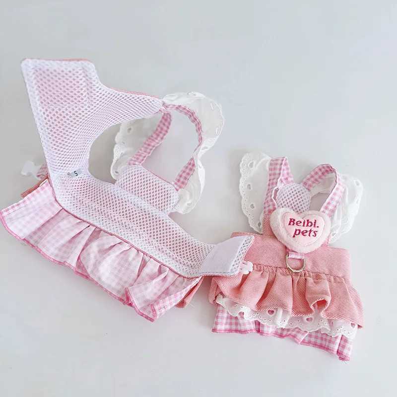 Pink Princess accessory suitable for puppies love babies pet vests shoulder straps collars clothing XS XL kittens puppies cat chest straps Yorkshire X