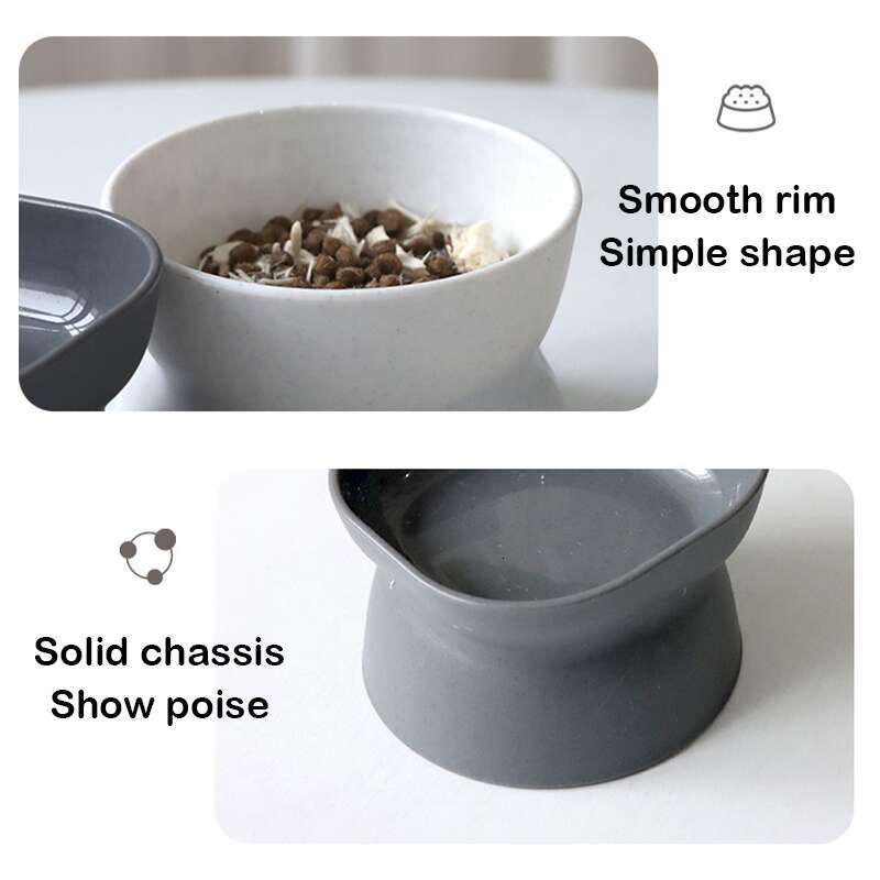 Large Opening Tall Plastic Cat Bowl Classic Neck Guard Against Spilling Cat And Dog Pet Food