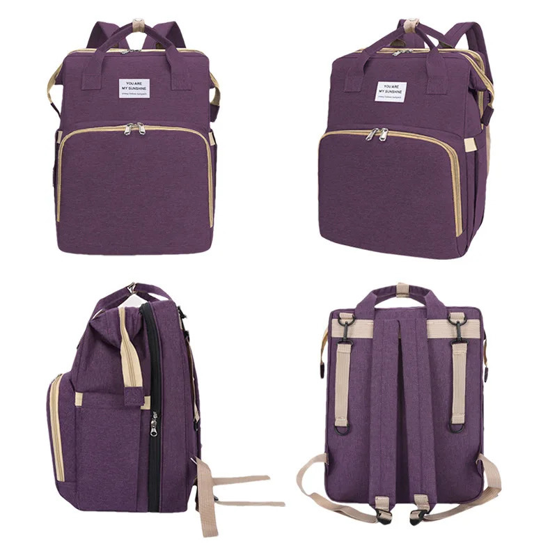 Mother Baby Leather Pu Bag Mommy Storage Double Bag Baby Bag Travel Backpack Diaper Bag Mom Skin Bag Baby Shoulder Stroller 250325