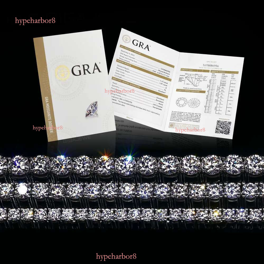 Most affordable Sier pass tester moissanite chain hip hop dia tennis necklace for men and women