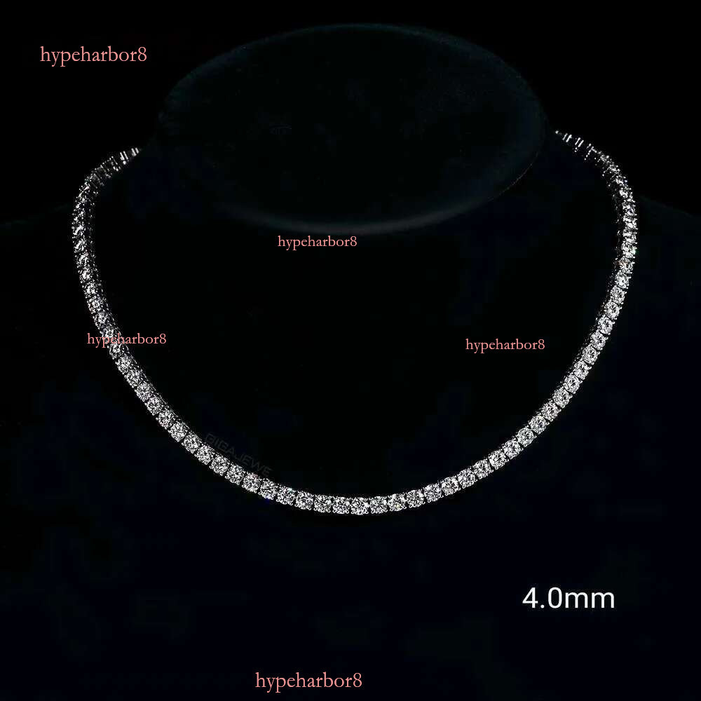 Most affordable Sier pass tester moissanite chain hip hop dia tennis necklace for men and women