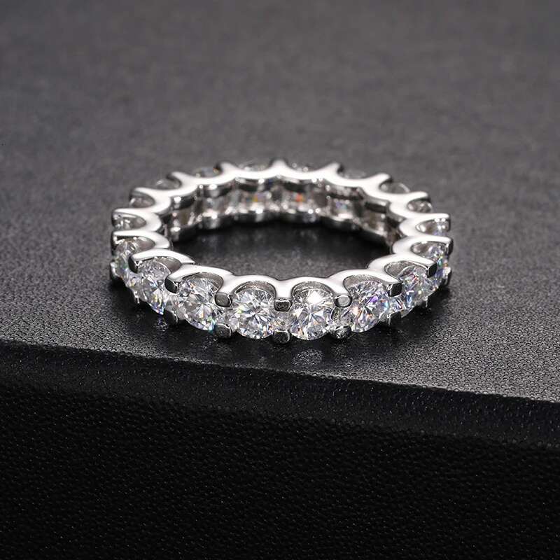TUHE GRA Certified Unisex 3MM VVS1 Moissanite For Woman Rings 925 Silver Engagement Rings Wedding Band