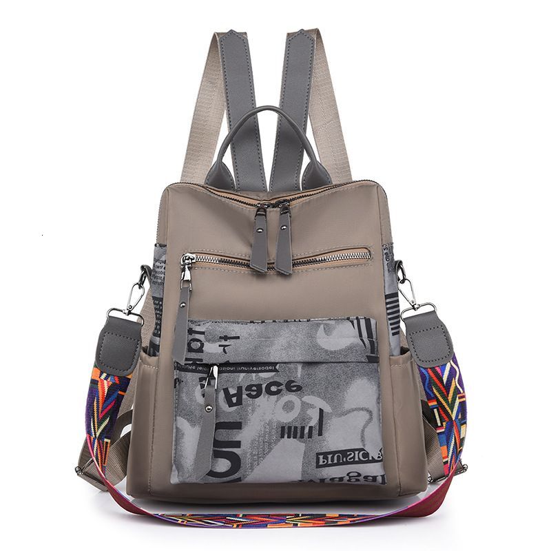 Bags Autumn And Winter New Personalized Printed Ladies Oxford Cloth Outdoor Light Casual Backpack Women's Bag