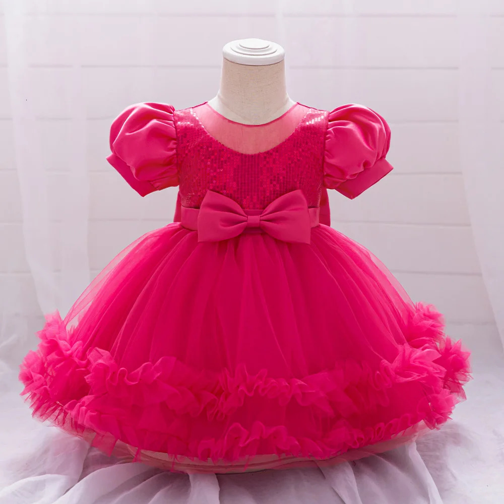 Sequin Baby Girls Party Dresses Fluffy Toddler Tutu 1st Birthday Wedding Prom Gown Infant Princess Dress For Girl Summer Clothes 250325