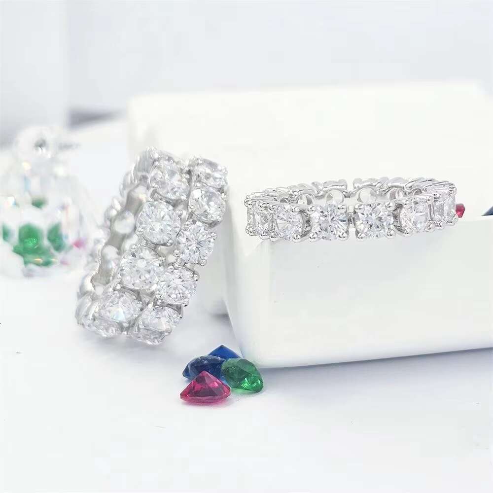 Elegant Sterling Silver Moissanite Ring Fine Jewelry Collection