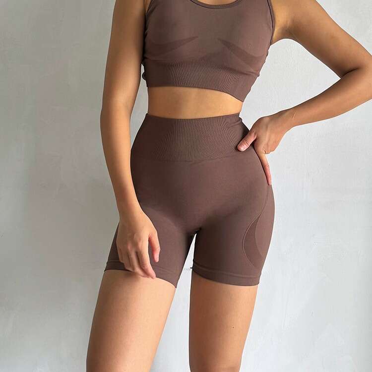 Women Yoga Pants New Seamless Yoga Suit Shorts Two Piece Fitness Running Quick Drying Exercise Set For Women