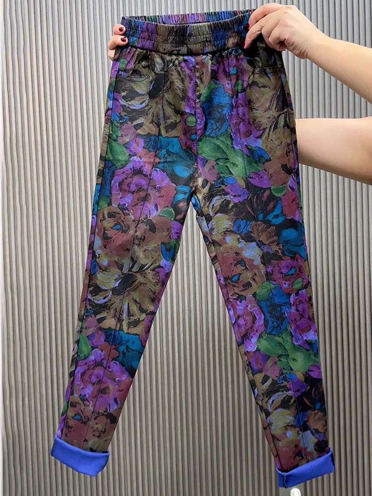 Fashion Casual Leather Straight Women's Autumn New Korean Version Slim Fit Small Leg Pants