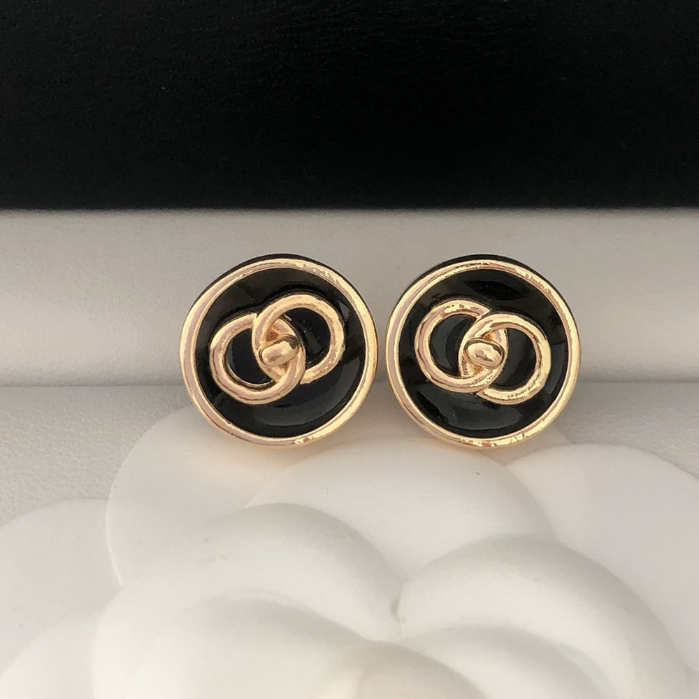 Simple Round Crystal Earrings 925 Silver Stud Stamp Letter Famous Women Geometry Pearl Bowknot Earring Designer Wedding Party Jewelry Birthday Gifts Wholesale