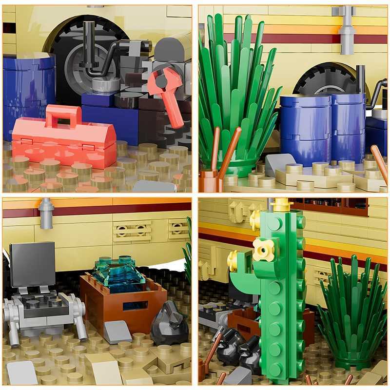 Breaking Bad RV Adventure Camping Bus Model Building Blocks Suitable for Car Assembly Building Blocks ToysXJ250326