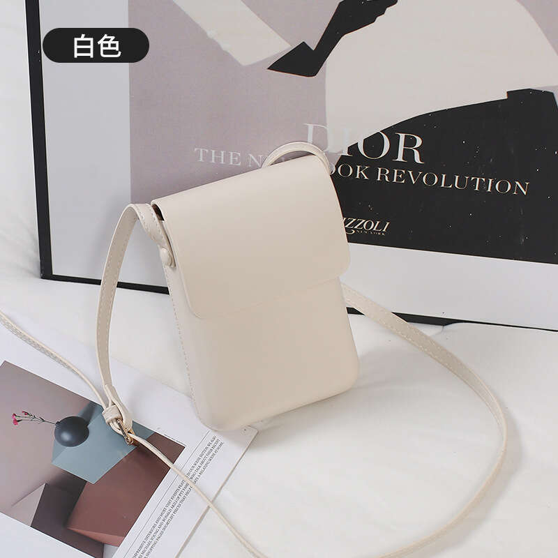 2024 New Fashion Versatile Vertical Square Korean Edition Pressed Shell Texture Phone Commuter Crossbody Small Bag