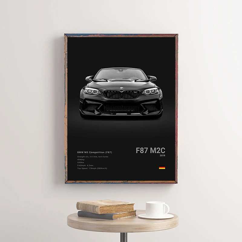 Famous Cars G80 M3 M4 Canvas Wall Art Print Poster E39 M5 M2 Decoration Mural Modern Home Decor Birthday Gift UnframedC250326