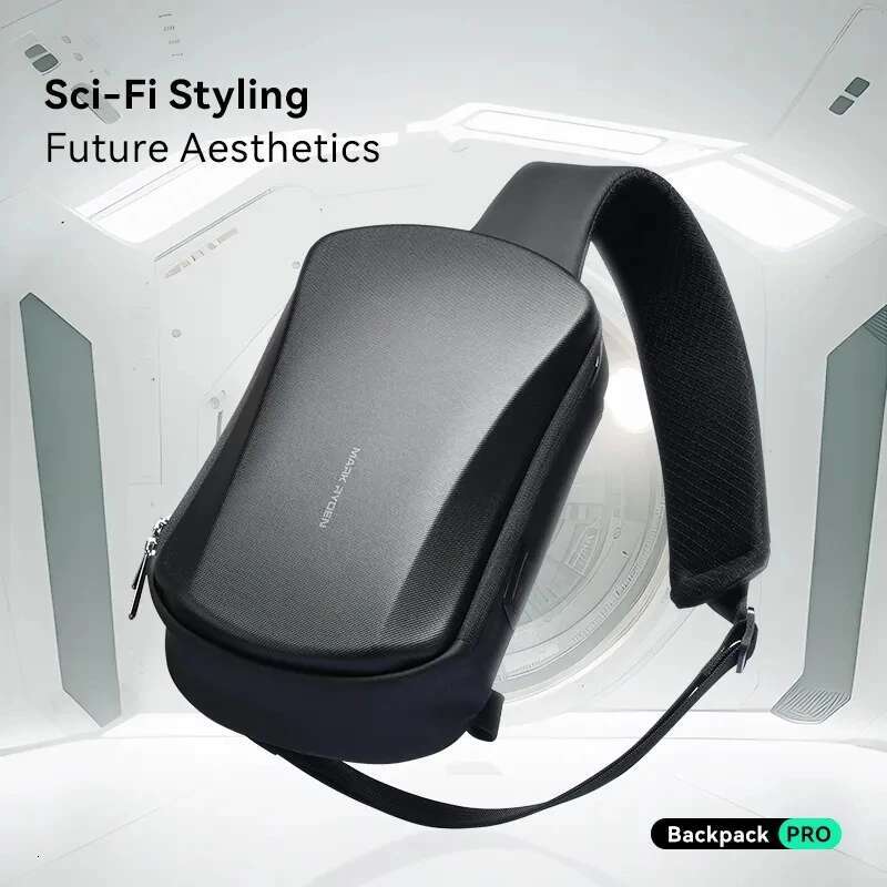 Multi Functional USB Shoulder Bag Men's TPU Waterproof Travel Bag Single Shoulder Shoulder Shoulder Bag Men's Chest Bag