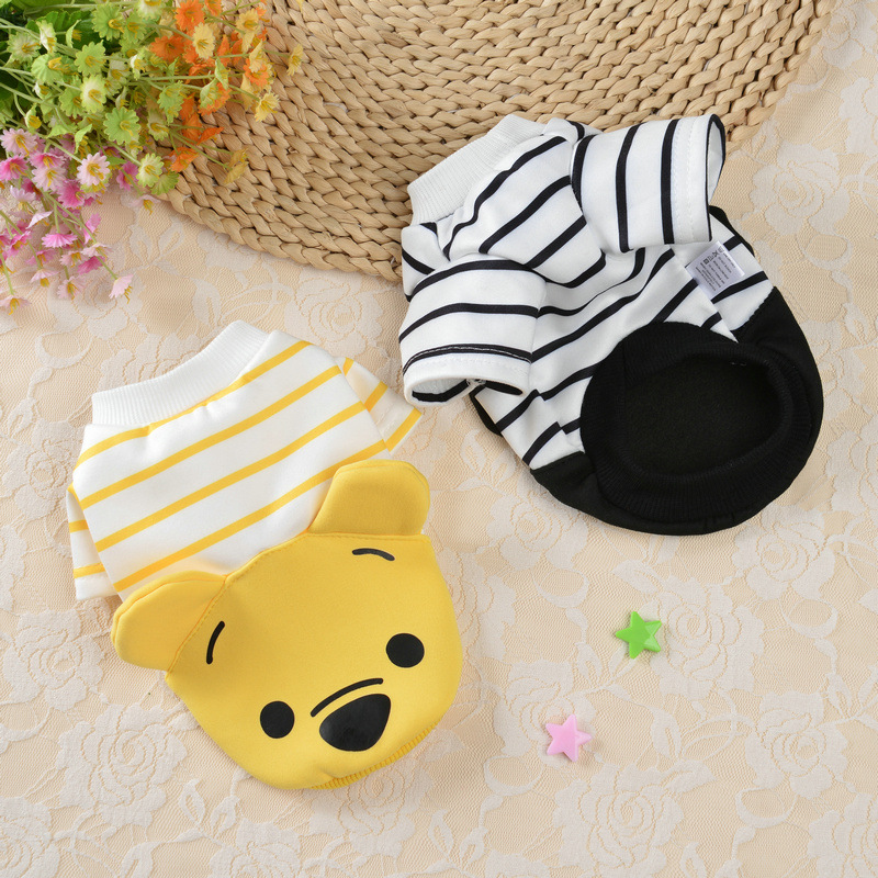 Cute Cartoon Dog Hoodie Sweaters for Small Medium Dogs, Fleece Dog Sweatshirt with Long sleeves, Soft Comfortable Spring Autumn Dog Clothes for XS to 