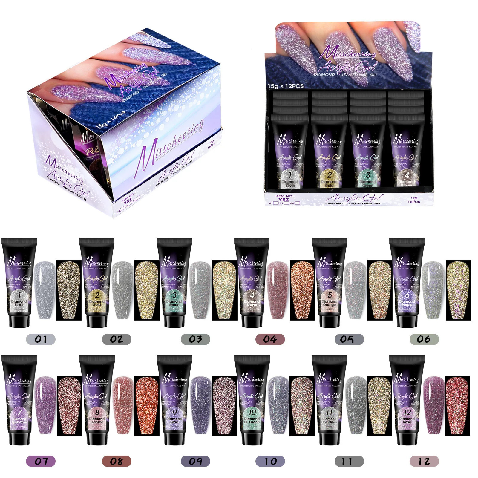 Poly Nail Gel Kit 12 Colors Poly Extension Gel Nail Kit With Manicure Tools Nail Kit Gifts For Women 250321