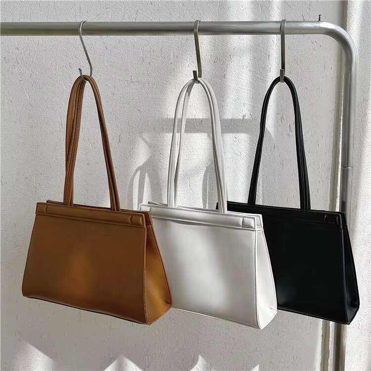 Female elegant temperament, armpit shoulder solid color, large capacity PU leather women's bag, handbag